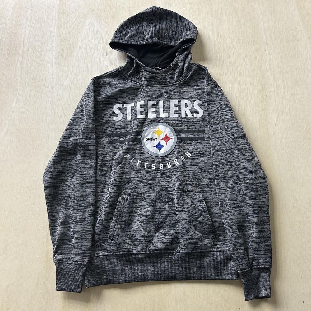 Pittsburgh Steelers Hoodie Sweatshirt Mens Small Gray NFL Football Team Apparel